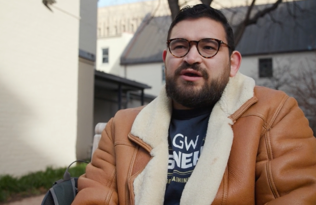 Ian Horowitz outside GW Deli