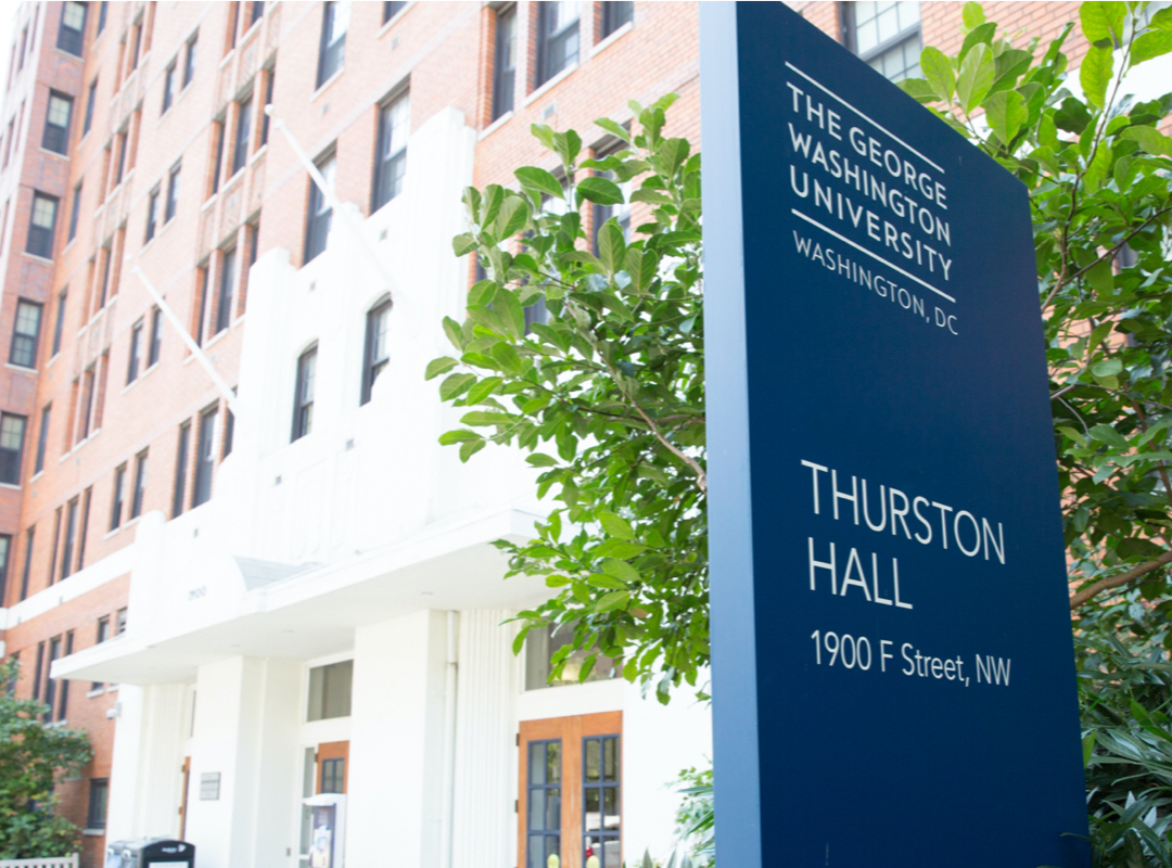 Thurston Hall sign and building